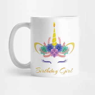 Birthday Girl Unicorn Birthday T-Shirt Mug